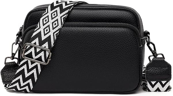 Crossbody-väska Axelremsväska PU-läder Svart