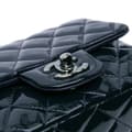 Miniatyrbilde 7 av 9: Pre-owned Chanel Mini Square Classic Patent Single Flap Blue
