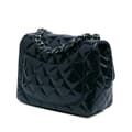 Miniatyrbilde 2 av 9: Pre-owned Chanel Mini Square Classic Patent Single Flap Blue