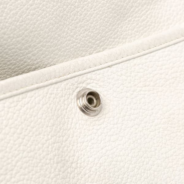 Pre-owned Hermès Clemence Evelyne III PM White