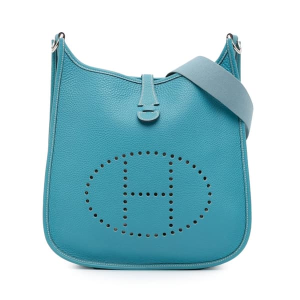 Pre-owned Hermès Togo Evelyne I PM Blue