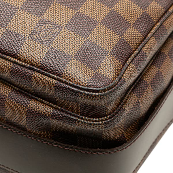 Pre-owned Louis Vuitton Damier Ebene Naviglio Brown