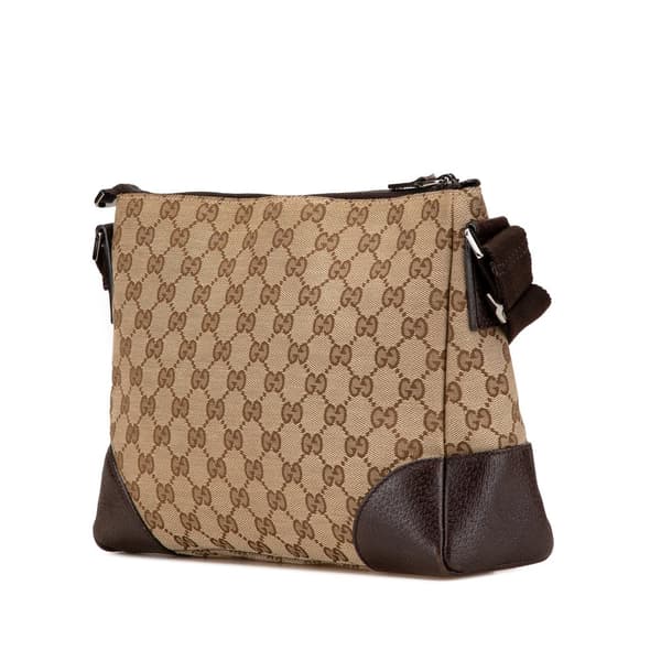 Pre-owned Gucci GG Canvas Crossbody Brown
