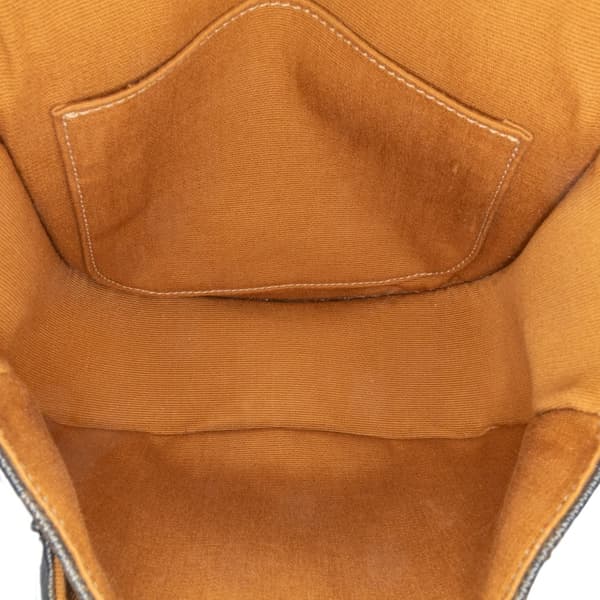 Pre-owned Celine Medium Triomphe Coated Canvas Folco Crossbody Brown