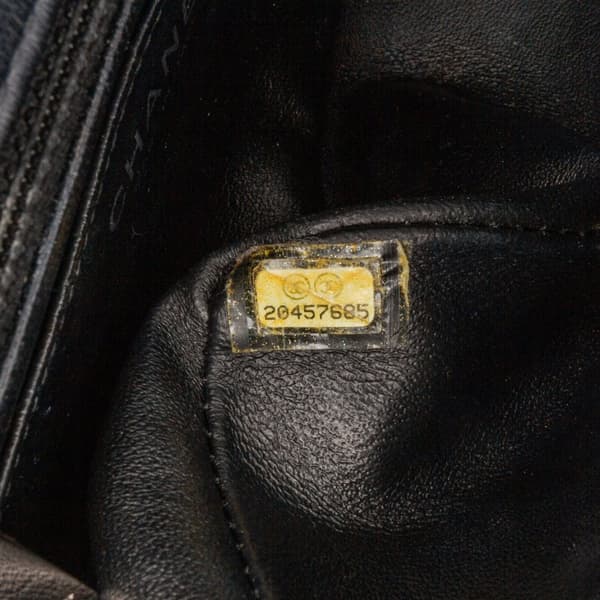 Pre-owned Chanel Mini Square Classic Patent Single Flap Black