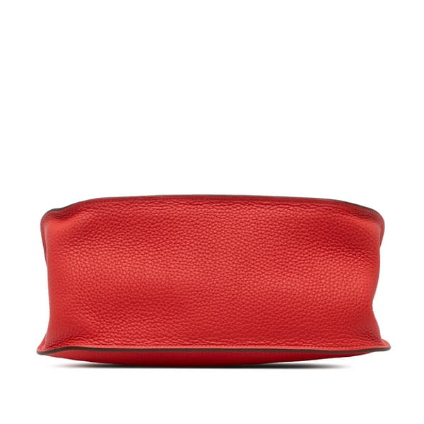 Pre-owned Hermès Clemence Jypsiere 28 Red