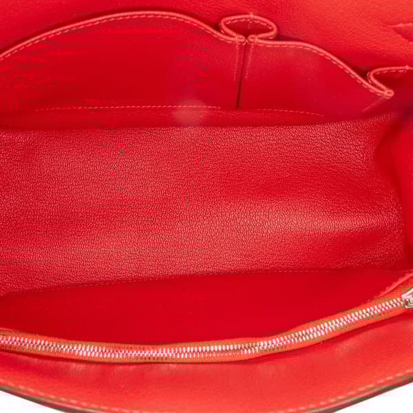 Pre-owned Hermès Clemence Jypsiere 28 Red