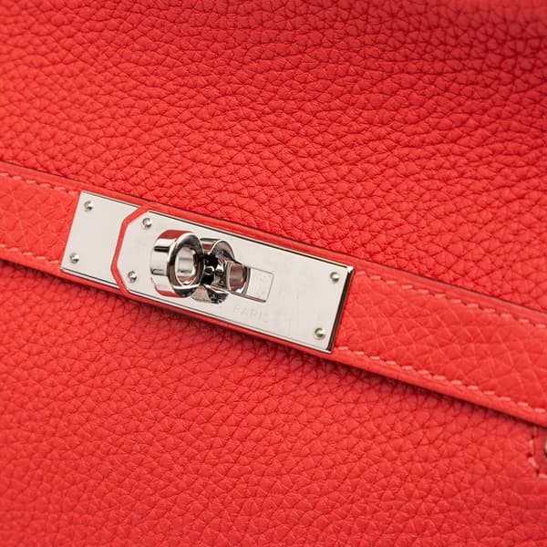 Pre-owned Hermès Clemence Jypsiere 28 Red