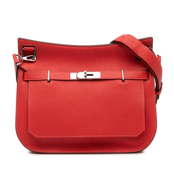 Pre-owned Hermès Clemence Jypsiere 28 Red