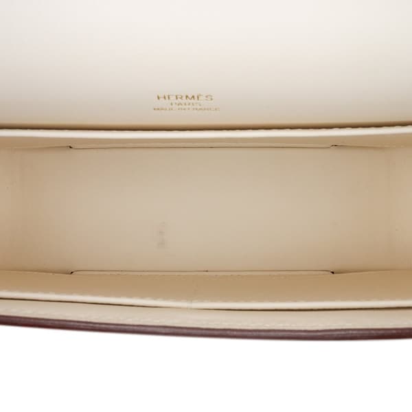 Pre-owned Hermès Chevre Mysore Geta White
