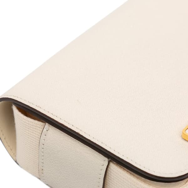Pre-owned Hermès Chevre Mysore Geta White