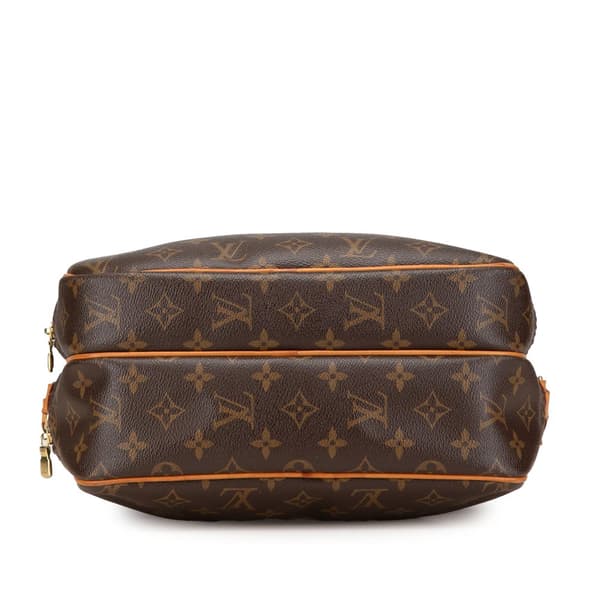 Pre-owned Louis Vuitton Monogram Reporter PM Brown