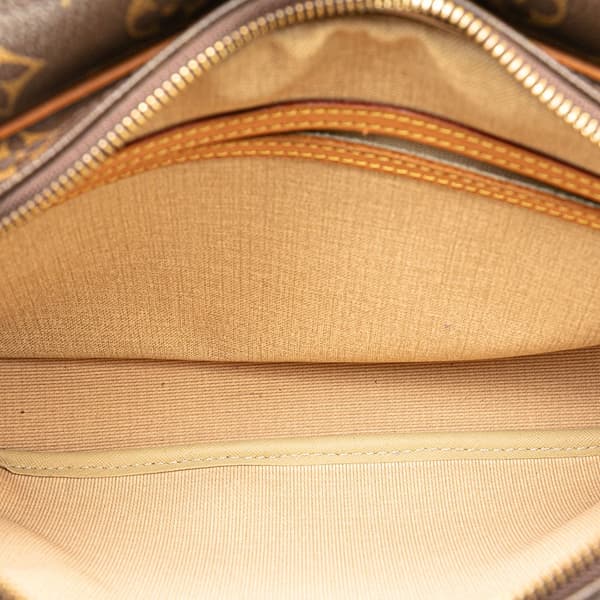 Pre-owned Louis Vuitton Monogram Reporter PM Brown