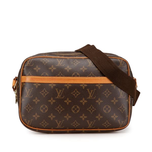 Pre-owned Louis Vuitton Monogram Reporter PM Brown