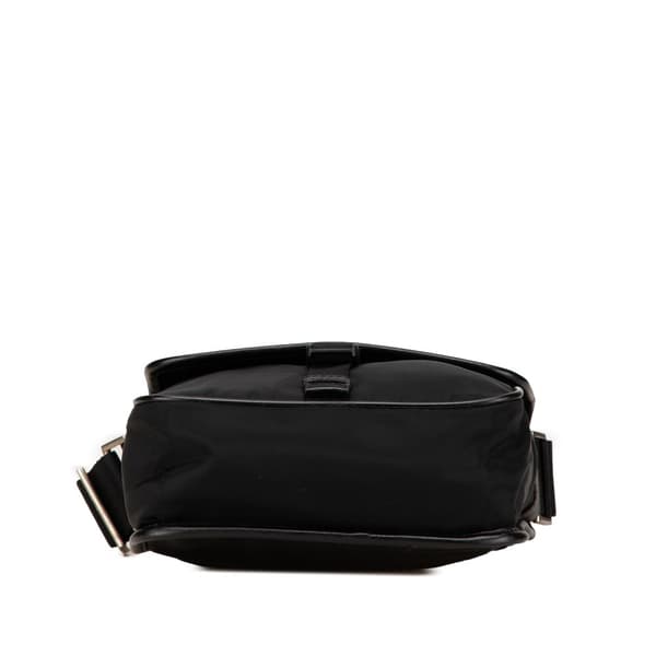 Pre-owned Prada Tessuto Buckle Messenger Bag Black