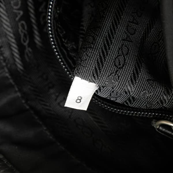 Pre-owned Prada Tessuto Buckle Messenger Bag Black