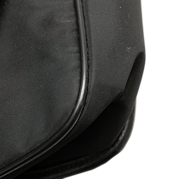 Pre-owned Prada Tessuto Buckle Messenger Bag Black