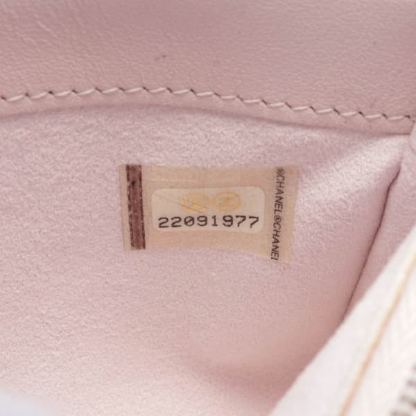 Pre-owned Chanel Raffia Deauville Phone Clutch on Chain Pink