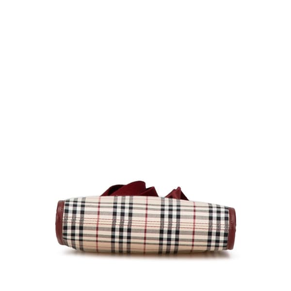 Pre-owned Burberry House Check Canvas Crossbody Brown