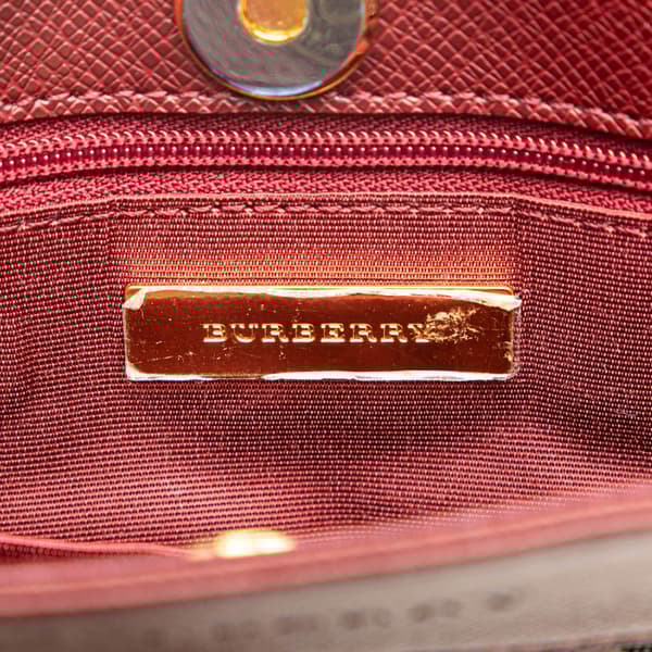 Pre-owned Burberry House Check Canvas Crossbody Brown