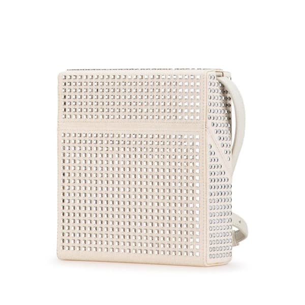 Pre-owned Bottega Veneta Crystal Embellished Canvas Daisey Crossbody Brown