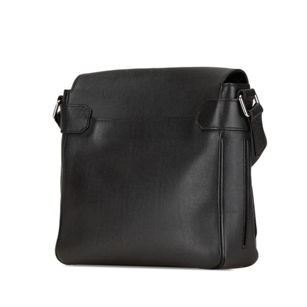 Pre-owned Louis Vuitton Taiga Roman PM Black