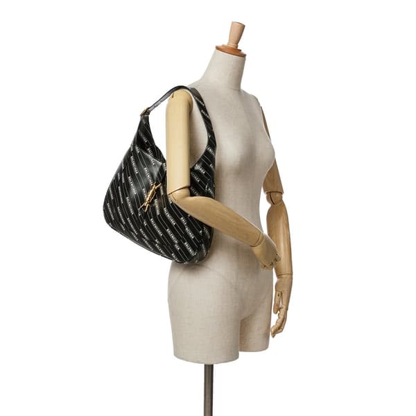 Pre-owned Gucci Balenciaga The Hacker Project Medium Calfskin Jackie 1961 Crossbody Black