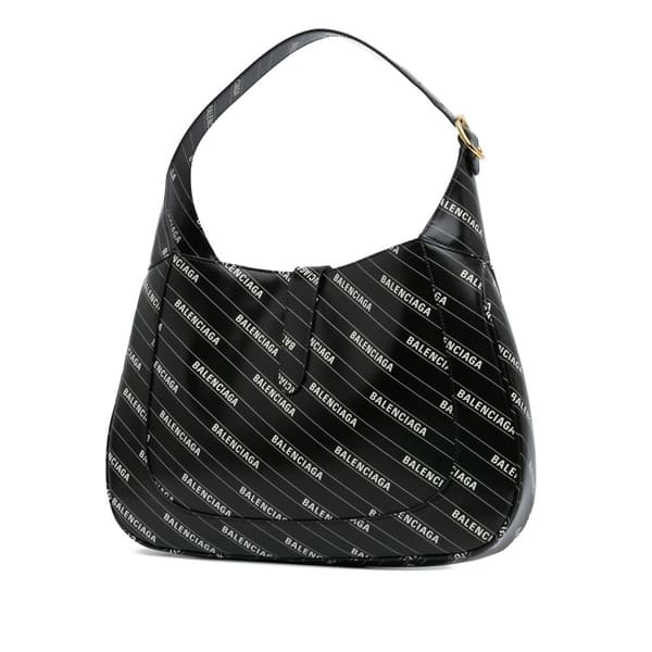 Pre-owned Gucci Balenciaga The Hacker Project Medium Calfskin Jackie 1961 Crossbody Black