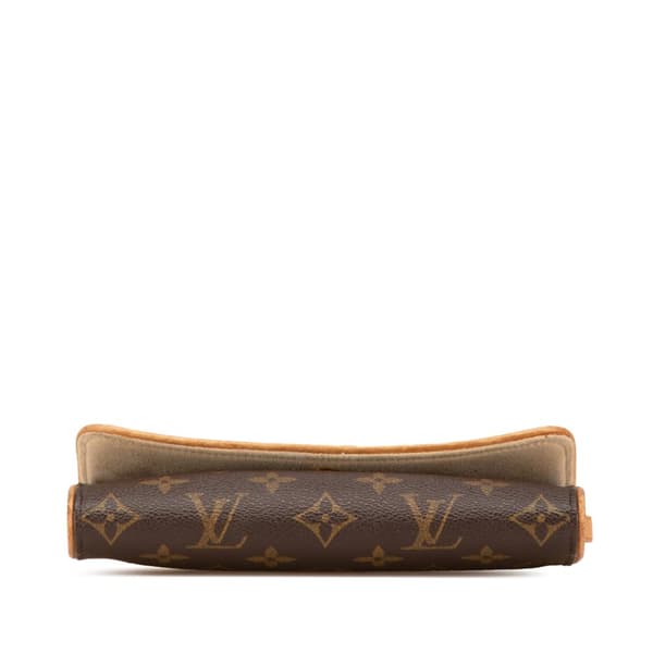 Pre-owned Louis Vuitton Monogram Pochette Twin PM Brown