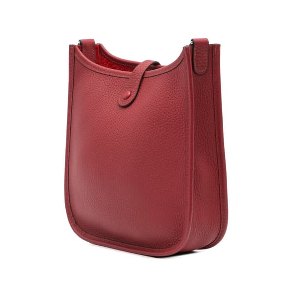 Pre-owned Hermès Clemence Evelyne I TPM Red