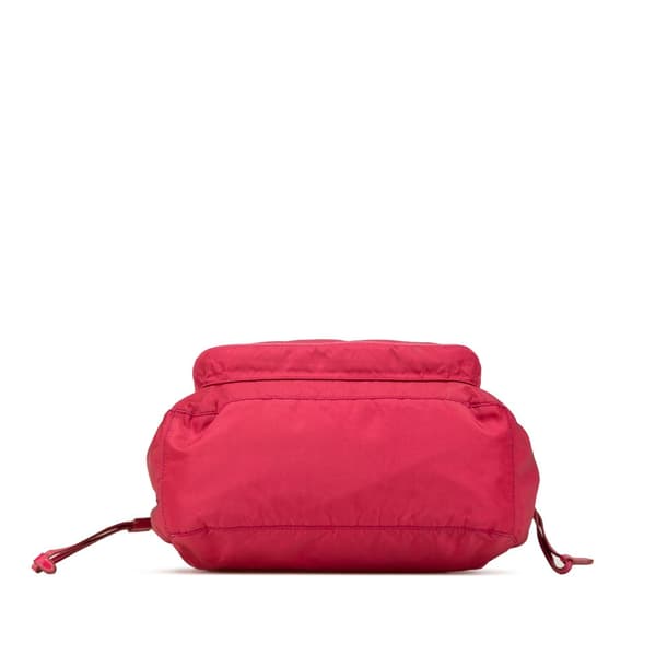 Pre-owned Prada Saffiano Trimmed Tessuto Zip Top Crossbody Red