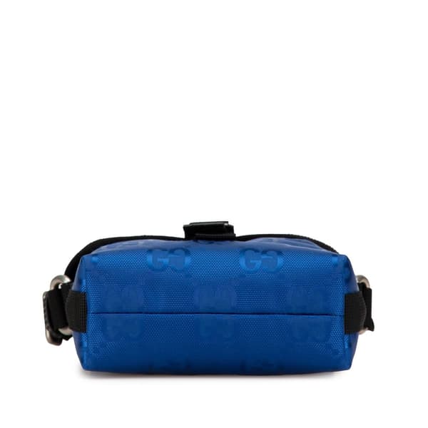 Pre-owned Gucci GG Econyl Off The Grid Messenger Bag Blue