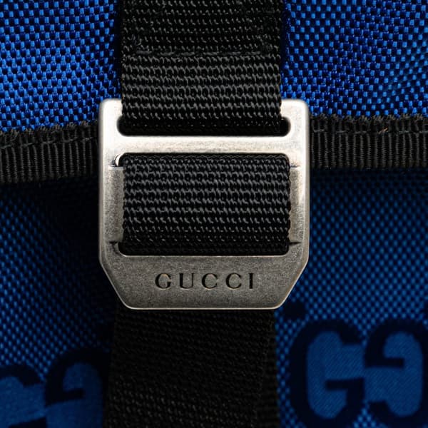 Pre-owned Gucci GG Econyl Off The Grid Messenger Bag Blue