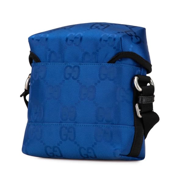 Pre-owned Gucci GG Econyl Off The Grid Messenger Bag Blue