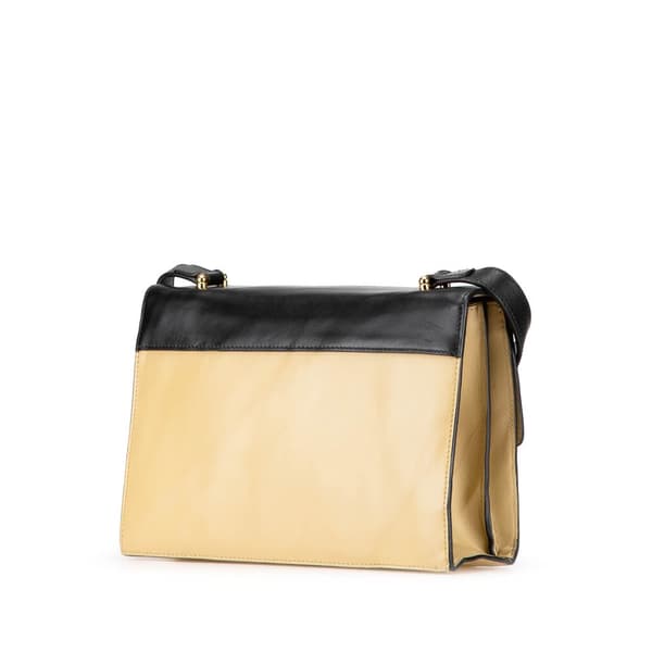 Pre-owned Gucci Small Bicolor Leather Zumi Flap Crossbody Brown