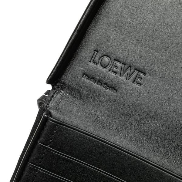 Pre-owned LOEWE Small Leather Heel Pouch Black