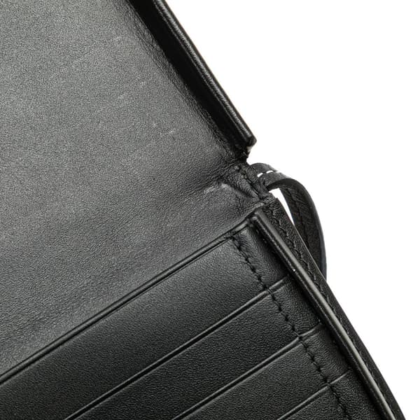 Pre-owned LOEWE Small Leather Heel Pouch Black