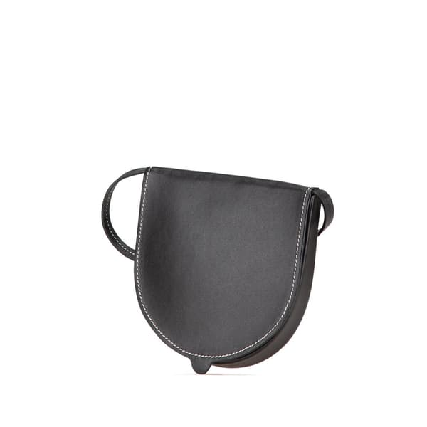 Pre-owned LOEWE Small Leather Heel Pouch Black