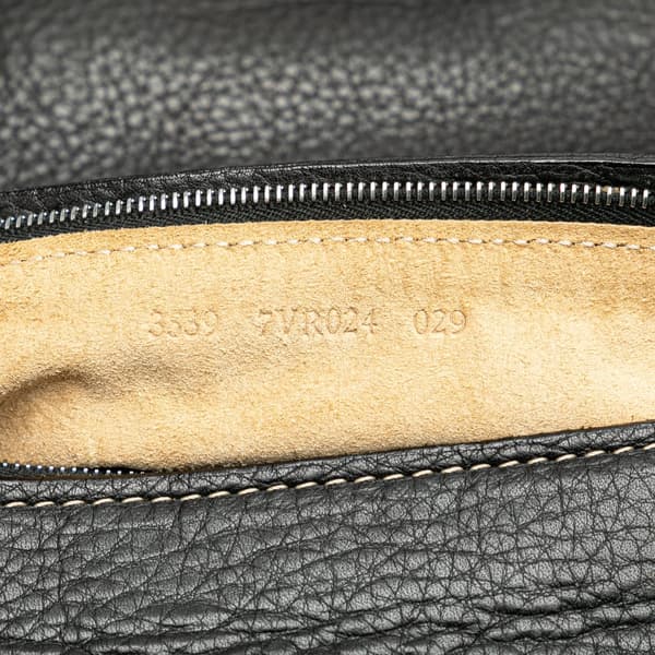 Pre-owned Fendi Leather Selleria Briefcase Black