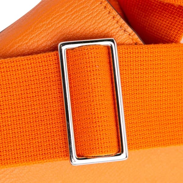 Pre-owned Hermès Chevre Mysore Geta Orange