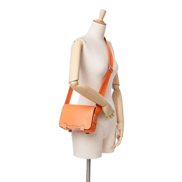 Pre-owned Hermès Chevre Mysore Geta Orange