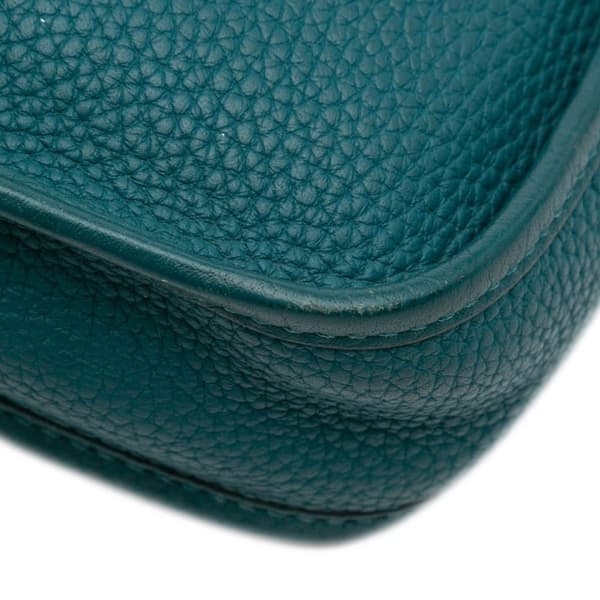 Pre-owned Hermès Clemence Evelyne III TPM Blue