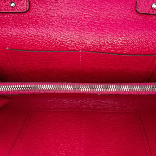 Pre-owned Hermès Chevre Mysore Kelly To Go Wallet Pink