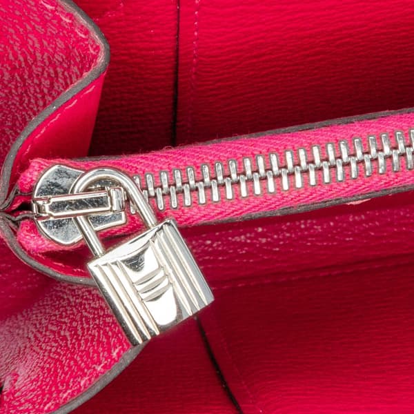 Pre-owned Hermès Chevre Mysore Kelly To Go Wallet Pink