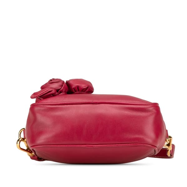 Pre-owned Prada Nappa Rosette Crossbody Red