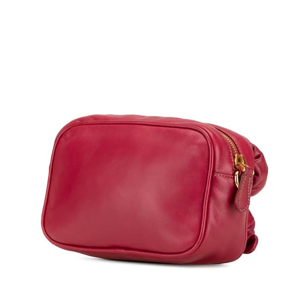 Pre-owned Prada Nappa Rosette Crossbody Red