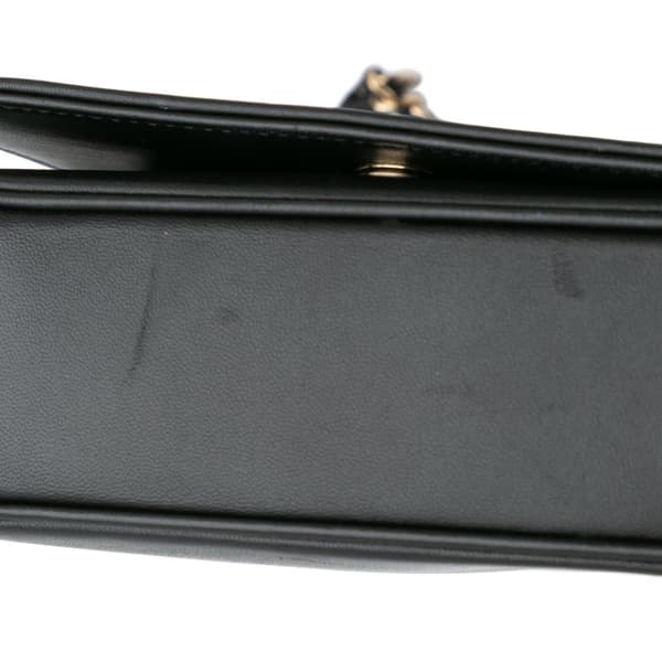 Pre-owned Chanel Lambskin CC Mania Flap Black