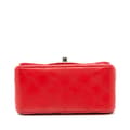 Miniatyrbillede 3 af 10: Pre-owned Chanel Mini Square Classic Lambskin Flap Red