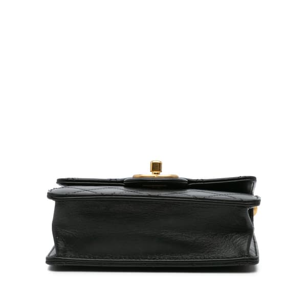 Pre-owned Chanel Small Lambskin Chic Pearls Flap Black