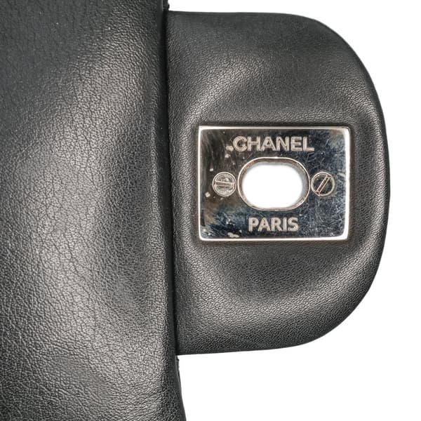 Pre-owned Chanel Mini Square Classic Patent Single Flap Black